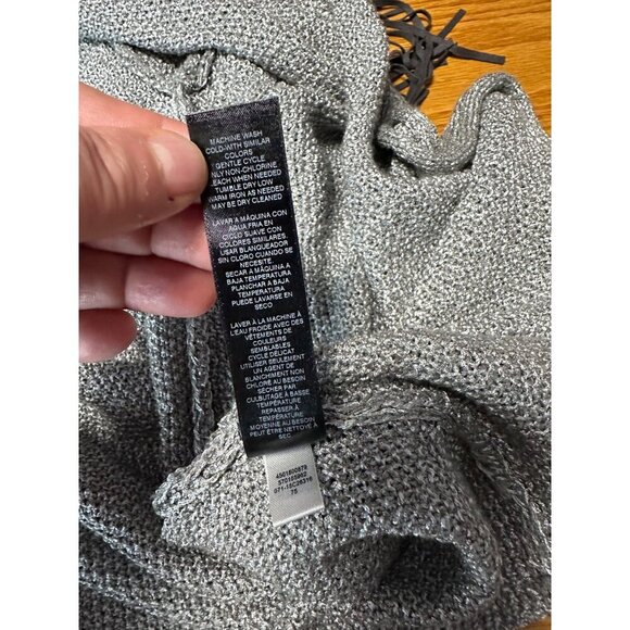 Chico's Travelers Collection Long Sleeve Open Front Fringe Cardigan Size 0 US S - Picture 7 of 10